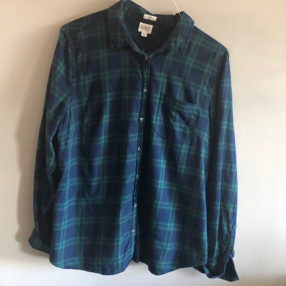 J. Crew Tops - J crew flannel boy fit